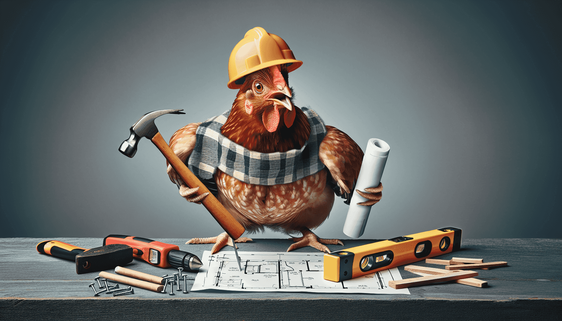Chicken building coop